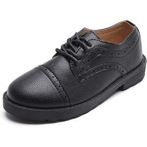 PPXID Fille Chaussures d'uniforme Scolaire Garçon Mocassins (Loafers) pour Mariage Costume-Noir 27 - Publicité