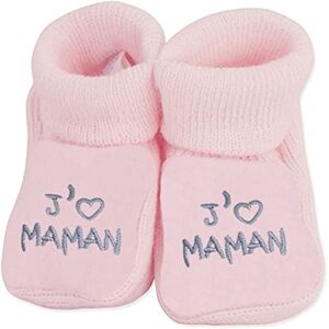 NOSBEBES® Chaussons bébé idée Cadeau bébé maternité ou idée Annonce de Grossesse (rose-MA) 0-3 mois Etroit - Publicité