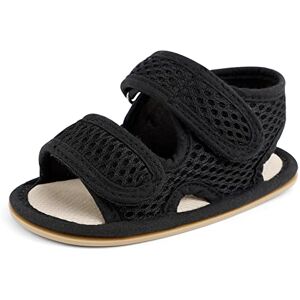 MASOCIO Sandale Bebe Garcon Fille Ete Été Chaussure Premiers Pas Bébé Garçon Sandales Taille 20 Antiderapant 12-18 Mois Noir - Publicité