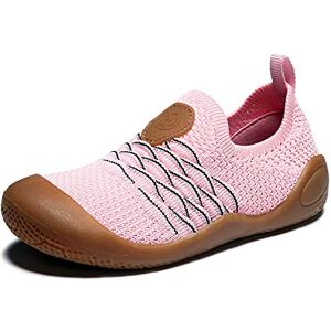 KVbabby Enfants Première Chaussures de Marche Garçon Fille Tout-Petit Chaussures Sneaker pour Enfants Respirante Baskets Basses Rose 21 EU - Publicité