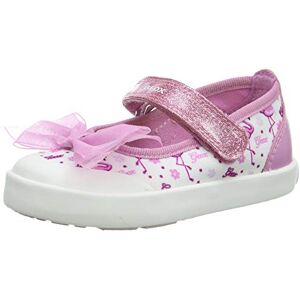 Geox Bébé Fille B Kilwi Girl E Ballerines, White/Dk Pink, 21 EU - Publicité