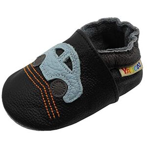 YALION Chaussures Bébé Chaussons Bébé Chaussons Cuir Souple Chaussures Cuir Souple Premiers Pas Bébé Fille Chaussures Bébé Garçon avec Voiture(Noir, 12-18 Mois) - Publicité