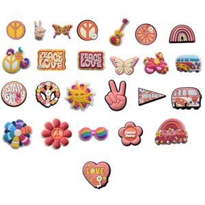 Onunaf Lot de 27 broches Crocs Accessoires pour chaussures roses Sandales et sabots Accessoires de chaussures en PVC Accessoires de chaussures mignons pour enfants, garçons et filles, Polychlorure de - Publicité