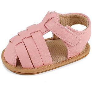 MASOCIO Sandale Bebe Fille Ete Chaussure Premiers Pas Bébé Sandales Taille 20 Antiderapant 12-18 Mois Rose - Publicité