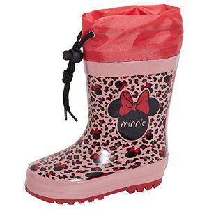 Disney Minnie Mouse Wellingtons Bottes en caoutchouc pour fille avec doublure en polaire, rose, 24 EU - Publicité