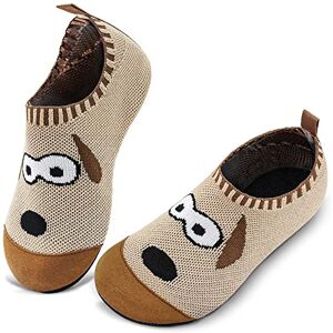 WateLves Chausson Enfant Pantoufle bebe d'intérieur Antidérapantes Chaussures de Semelle Maison Pantoufle Intérieur Garcon Slipper Unisex(Brun Le chien,30/31 EU) - Publicité