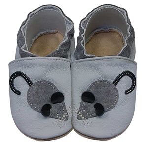 HOBEA-Germany Chaussures rampantes pour garçons et filles dans différents modèles:22/23, Souris grise - Publicité