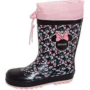 Disney Minnie Mouse Wellingtons Bottes en caoutchouc pour fille avec doublure en polaire, Noir , 24 EU - Publicité