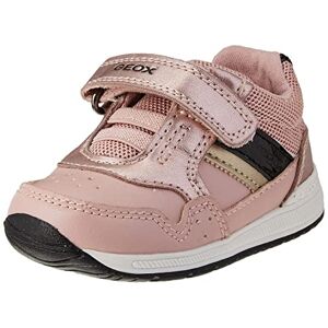 Geox Bébé Fille B Rishon Girl A Premiers Pas, Old Rose/Black, 21 EU - Publicité