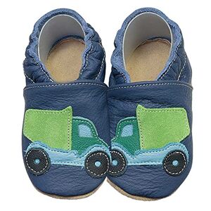 HOBEA-Germany Chaussures rampantes pour garçons et filles dans différents modèles:22/23 (18-24 mois) camion bleu foncé - Publicité