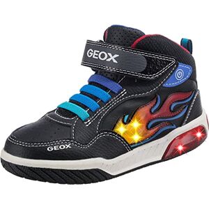 Geox Garçon J Inek Boy A Sneakers, Black/Red, 36 EU - Publicité