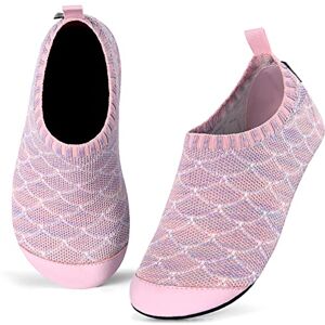 Kyopp Enfants Chaussons Garçons Respirant Pantoufles Filles Doux Antidérapant Chaussette Chaussures Unisexe（écaille De Poisson Rose 22/23 EU） - Publicité