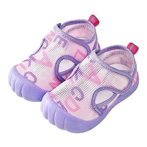 BOTCAM Chaussures d'été pour bébé fille garçon Sandales à fond plat non slio Bout semi-ouvert Respirant Chaussures souples Chaussures bébé garçon, Z B Rose, 25 EU - Publicité