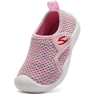 SMajong Chaussons de Maison Garçon Pantoufle d'intérieur Fille Chaussettes Antidérapantes Bébé Chaussures Premier Pas Chaussures de Sport Rose 22 EU - Publicité