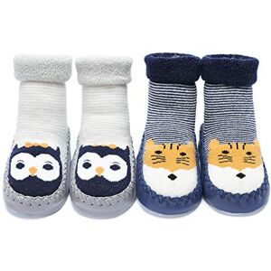 Adorel Chausson Chaussette Antidérapante Bébé Lot de 2 Renard Bleu 22 (Taille Fabricant: 14) - Publicité