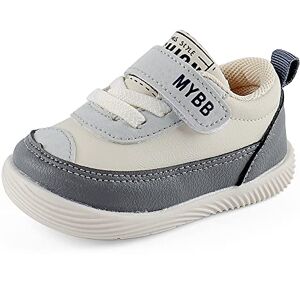 LACOFIA Chaussures Premiers Pas Bébé Garçons Baskets Bébé à Semelle en Caoutchouc Antidérapantes Gris 22(Étiquette 20) - Publicité