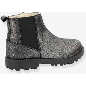 Boots Cuir Fille Groofit Kickers® Gris GRIS 29 - Publicité