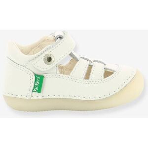 Sandales Cuir Bébé Sushy Originel Softers Kickers® Blanc BLANC 23 - Publicité