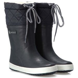 Aigle Giboulee - Bottes de pluie enfant Marine / Blanc 24 - Publicité