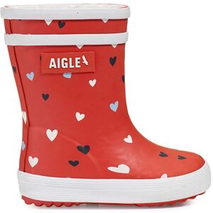 Aigle Baby Flac Fur Print - Bottes de pluie enfant Red Hearts 23 - Publicité