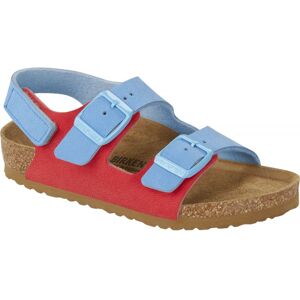 Birkenstock Milano HL Kids Birko-Flor Nubuck - Sandales randonnée enfant Sky Blue / Active Red 25 - Normal - Publicité