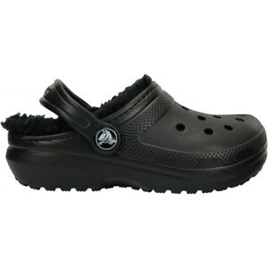 Crocs - Kid's Classic Lined Clog - Chaussons taille J2, noir - Publicité