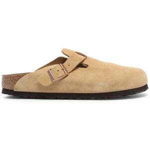 Mules En Cuir Birkenstock Beige