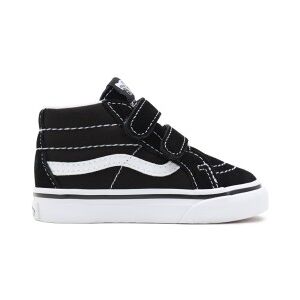 Vans unisex pour enfant. VN00018W6BT1 Baskets Sk8-Mid Reissue V noir, blanc (22), Plat, Velcro, Casuel, mode enfantine - Publicité