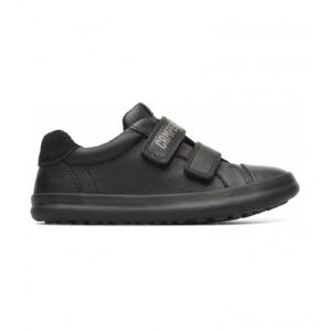 Camper unisex pour enfant. K800415-001 Chaussures Leather Pursuit Kids noires (38), Cuir, Plat, Velcro, Casuel, mode enfantine - Publicité