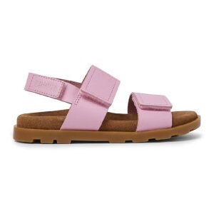 Camper unisex pour enfant. K800490-004 Sandales en cuir rose Brutus (29), Plat, Velcro, Casuel, mode enfantine - Publicité