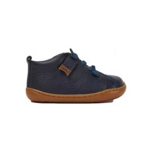 Camper unisex pour enfant. 80153-082 Bottines en cuir Peu Navy (22), Plat, Lacets, Velcro, Casuel, Marine, mode enfantine - Publicité