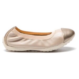 Geox pour fille. J92B0A 044AJ Ballerines en cuir beige Piuma (31), Plat, Aucun, Casuel, mode enfantine - Publicité