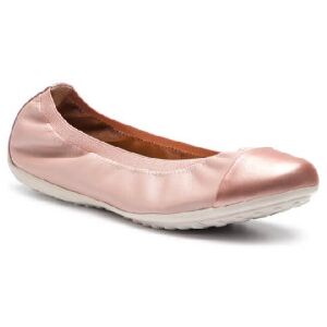 Geox pour fille. J92B0A 044AJ Ballerines en cuir rose Piuma (28), Plat, Aucun, Casuel, mode enfantine - Publicité