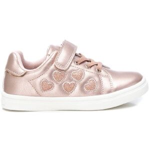 Xti Kids pour fille. 15068101-NUDE Formateurs 150681 nude (27), Plat, 1 à 3 cm, Lacets, Velcro, Casuel, mode enfantine - Publicité