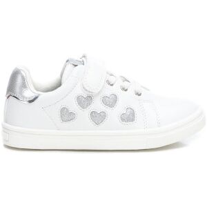 Xti Kids pour fille. 15068104-BLANCO Baskets 150681 blanc (28), Plat, 1 à 3 cm, Lacets, Velcro, Casuel, mode enfantine - Publicité