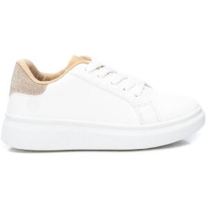 Xti Kids pour fille. 15082302-ORO Baskets 150823 blanc (31), Plat, 1 à 3 cm, Lacets, Casuel, mode enfantine - Publicité