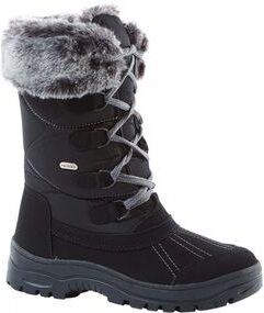 Calzat Girls Fur Trim Traction Boot Black Size: (33)