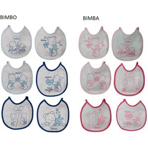 MELANIE Set 6 Bavette Neonato Art Ap131 Colore A Scelta Misura Unica BIMBA UNICA