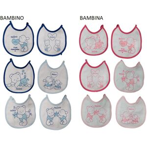 MELANIE Set 6 Bavette Neonato Art Ap132 Colore A Scelta Misura Unica BAMBINA UNICA