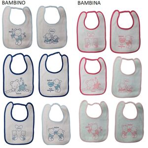 MELANIE Set 6 Bavette Neonato Art Ba112 Colore A Scelta Misura Unica BAMBINA UNICA