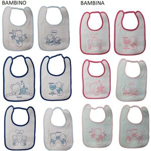 MELANIE Set 6 Bavette Neonato Art Ba113 Colore A Scelta Misura Unica ROSA UNICA