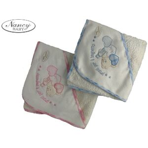 NANCY BABY Accappatoio Neonato Art 468/c Colore A Scelta Misura Unica BIANCO-CIELO UNICA