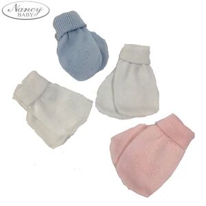 NANCY BABY 2paia Muffola Art 1808 Colore A Scelta Misura Unica BIANCO-ROSA UNICA