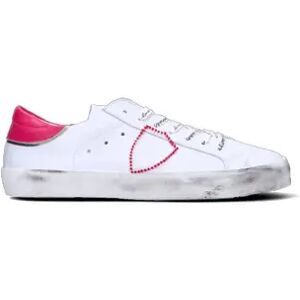 PHILIPPE MODEL Sneaker bimba bianca/rosa in pelle BIANCO 31