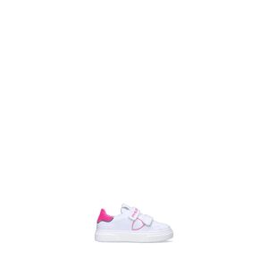 PHILIPPE MODEL Sneaker bimba bianca/rosa in pelle BIANCO 35
