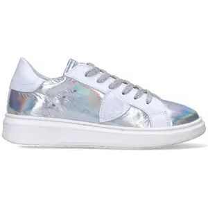 PHILIPPE MODEL Sneaker bimba argento in pelle ARGENTO 35