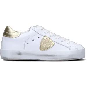 PHILIPPE MODEL Sneaker bimba bianca/gialla in pelle BIANCO 25