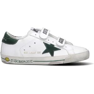 GOLDEN GOOSE Sneaker ragazzo bianca/verde in pelle BIANCO 40