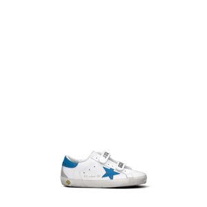 GOLDEN GOOSE Sneaker ragazzo bianca/azzurra in pelle BIANCO 38