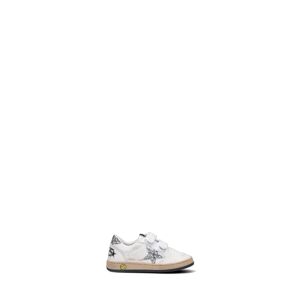 GOLDEN GOOSE BALL STAR STRAP Sneaker bimba bianca/argento in pelle BIANCO 34
